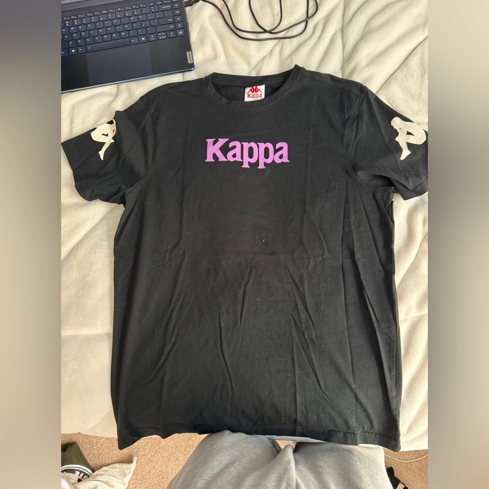 Kappa Black and Purple Short Sleeve Tee